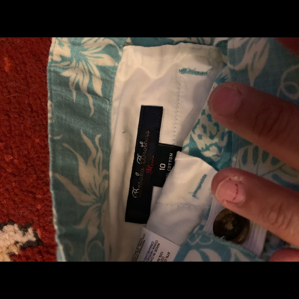 Floral seer sucker shorts